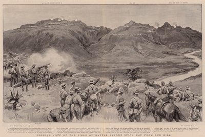 Vista generale del campo di battaglia prima di Spion Kop da Gun Hill da Frank Dadd